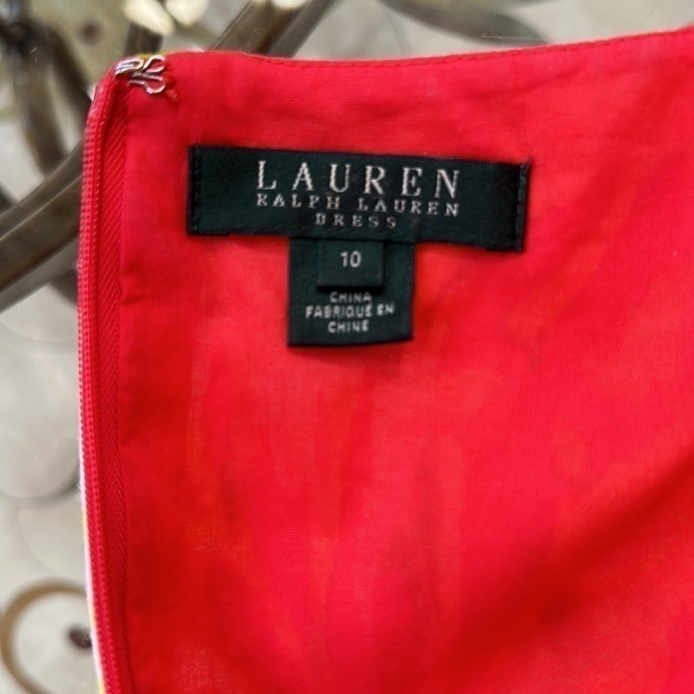 Ralph Lauren dress. Size 10. Red and yellow.​​​​​​​​​​​​​​​​​​​​​​ - Picture 5 of 5